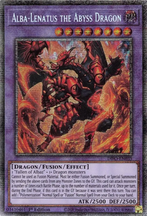Yu-Gi-Oh Alba-Lenatus the Abyss Dragon Starlight Rare