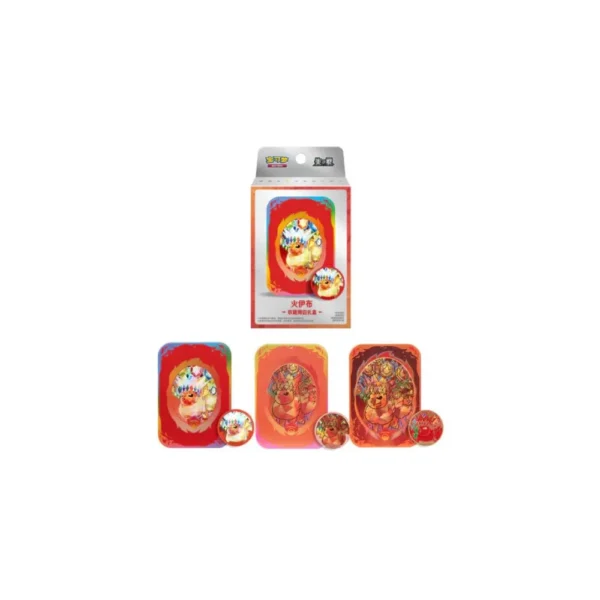 Pokémon TCG: Terastal Gathering Chiński Uproszczony Eevee Tin Collection Box Flareon [CSV9C]