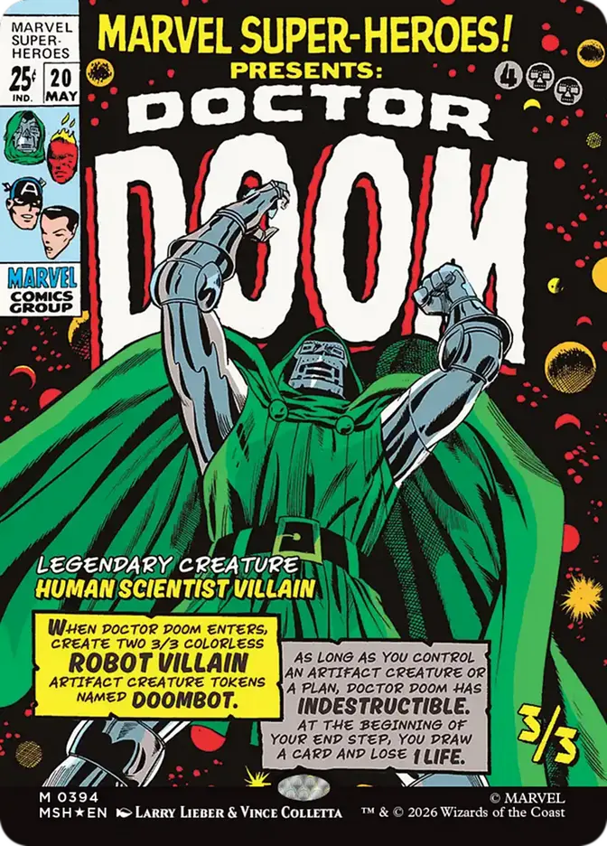 Magic The Gathering Doctor Doom Borderless Foil