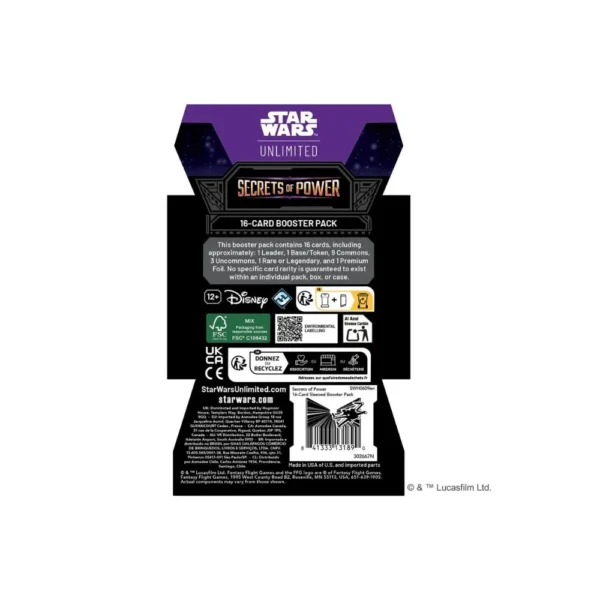 Star Wars: Unlimited Card Game - Secrets of Power - Sleeve Booster