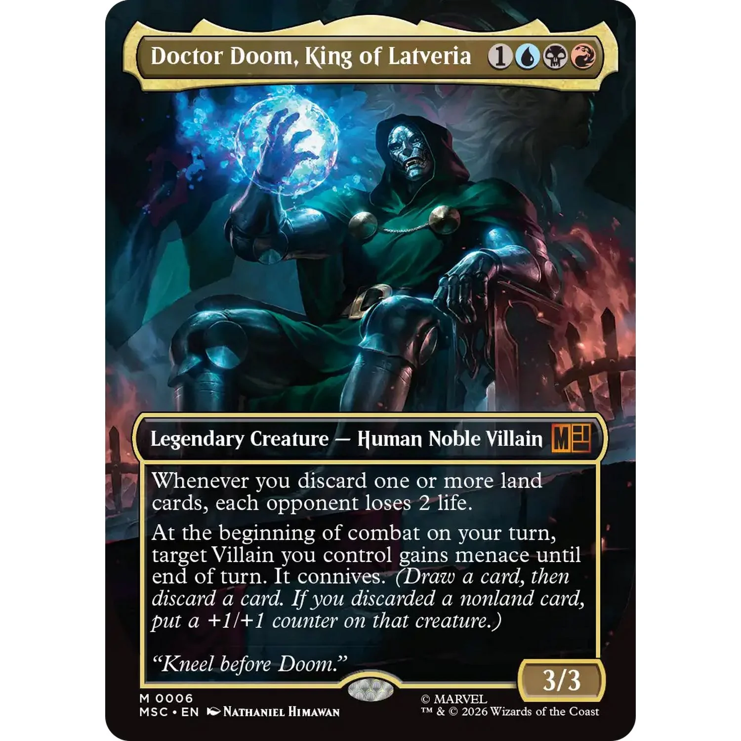 Doctor Doom, King of Latveria Magic the Gathering Marvel