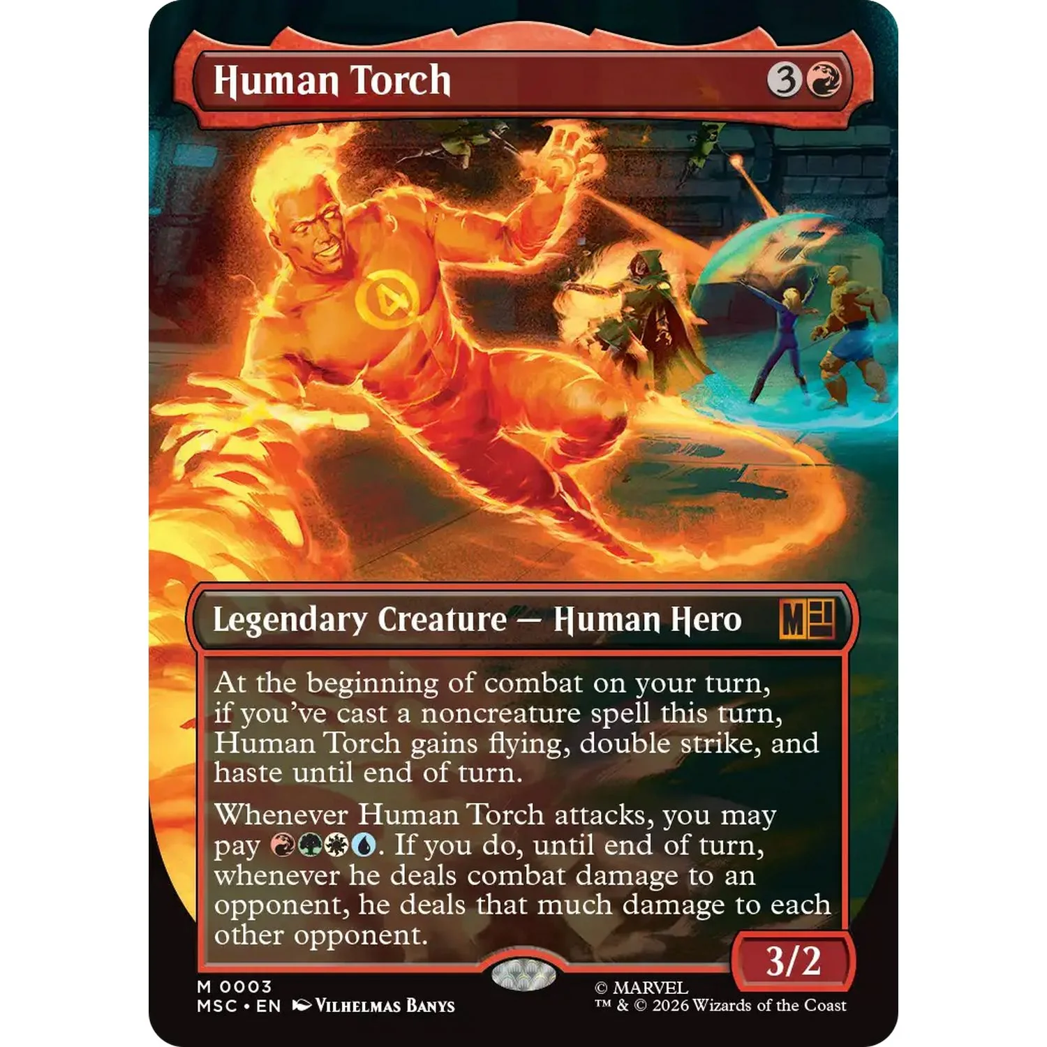 Human Torch Magic the Gathering Marvel