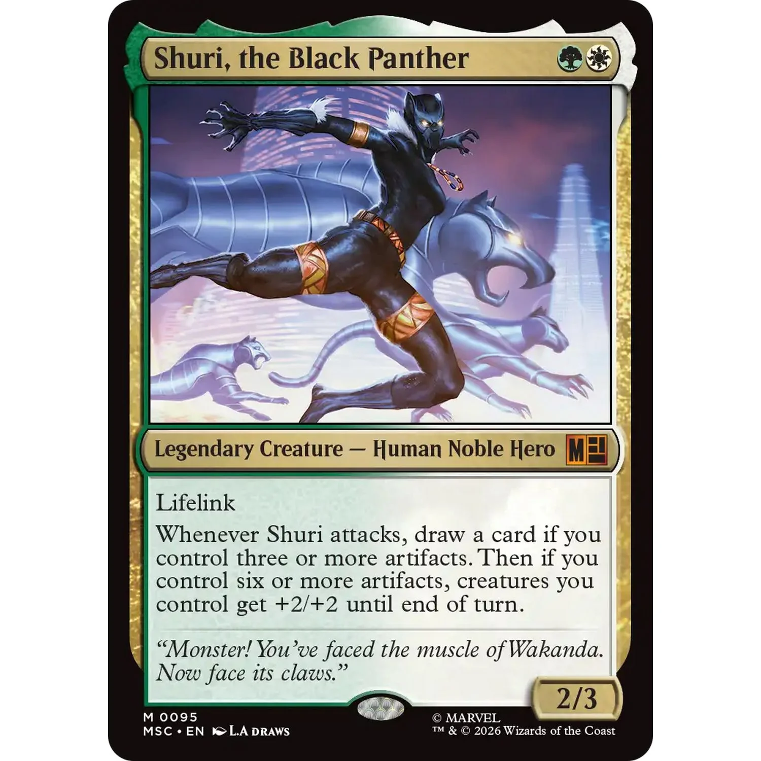 Shuri, the Black Panther Surge Foil Magic the Gathering Marvel
