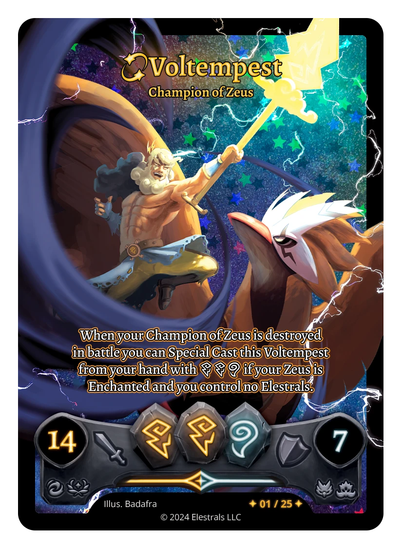 Voltempest Champion of Zeus Elestrals TCG Firestorm