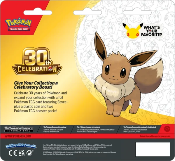 Pokémon TCG: 30th Celebration – 2-Pack Blister Eevee