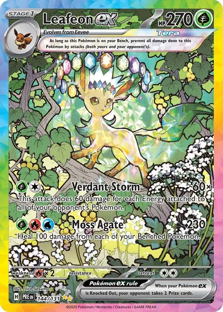 Leafeon ex 144/131 Special Illustration Rare Prismatic Evolutions