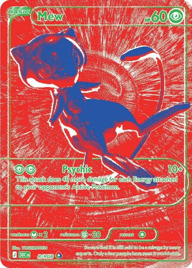 Mew R RGB Pokemon TCG 30th Celebration